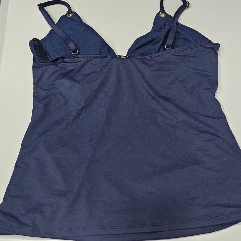 Lauren Ralph Lauren Toggle-Trim Tankini Top Navy - Picture 5 of 7